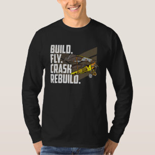 Bauen Fliegen Absturz Wiederholen Vintage Modell F T-Shirt