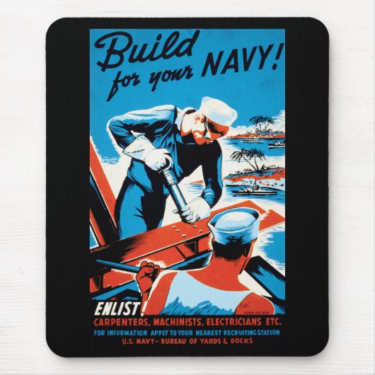 Bauen für Ihre Marine Mousepad (Vorne)