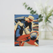 Bauen für Ihre Marine Postkarte (Stehend Vorderseite)