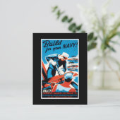 Bauen für Ihre Marine Postkarte (Stehend Vorderseite)