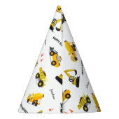 Bauen glücklich Geburtstag Individuelle Name jedes Partyhütchen (Rückseite)