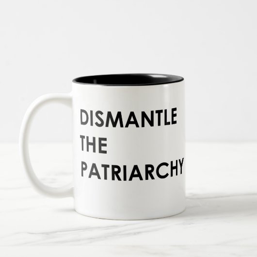 bauen Sie den Patriarchy ab Zweifarbige Tasse (Links)