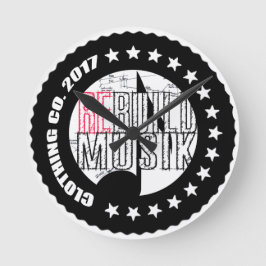 Bauen Sie die KleidungsCo. neu auf. Runde Wanduhr