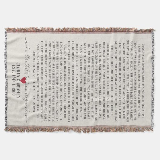 Bauen Sie diese Liebe aus dem Jubiläumsgeschenk Decke (Vorderseite)