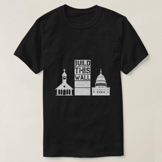 Bauen Sie diese Mauer, die für den T - Shirt von w (Design vorne)