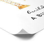 Bauen Sie ein Burger-Bauzeichen Poster (Ecke)