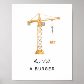 Bauen Sie ein Burger-Bauzeichen Poster (Vorne)