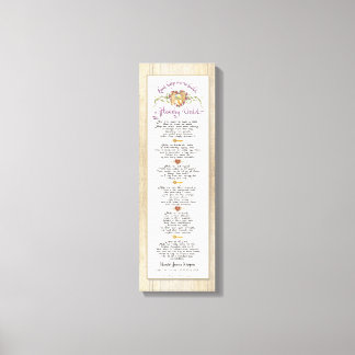 Bauen Sie ein gesundes kalligrafisches Elternholz Leinwanddruck