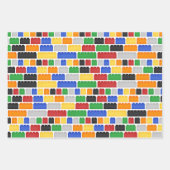 Bauen Sie ein Spielzeugmuster Geschenkpapier Set (Vorderseite 2)