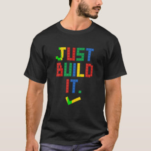 Bauen Sie einfach das Master Builder Gebäude Block T-Shirt