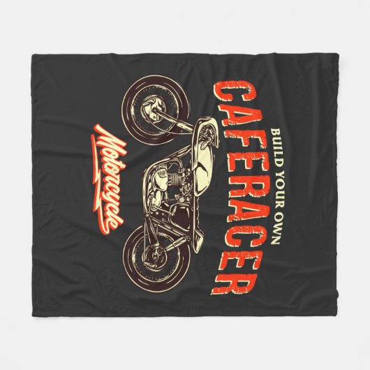Bauen Sie Ihr eigenes Caferacer Motorrad auf dem s Fleecedecke (Vorderseite (Horizontal))