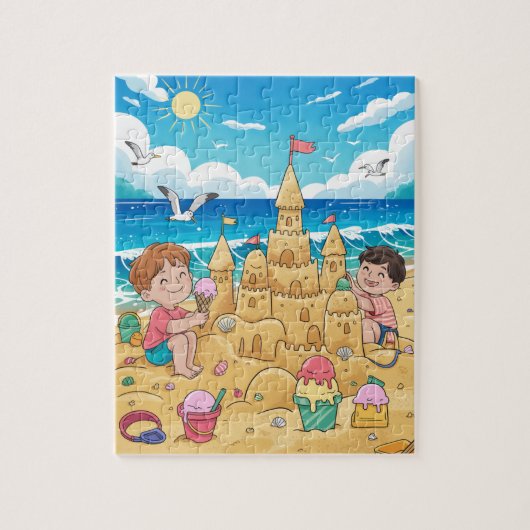 Bauen Sie Ihr Strand SandCastle Puzzle (Vertikal)
