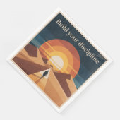 Bauen Sie Ihre Disziplin auf Serviette (Ecke)