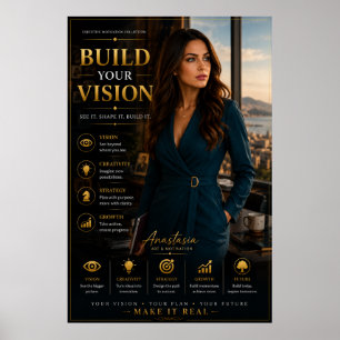 Bauen Sie Ihre Vision – Executive Motivation Büro  Poster