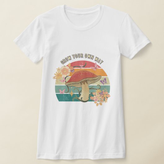 Bauen Sie Ihren eigenen Weg Retro-Pilz T-Shirt (Ablage )