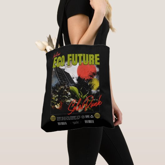 Bauen Sie unsere Öko Zukunft - Solarpunk Tote Bag Tasche (Von Nahem)