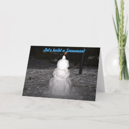 Bauen wir eine Snowman-Weihnachtskarte Feiertagskarte