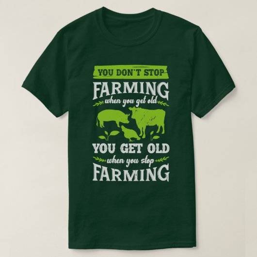 Bauer Alte Frau Mann Landwirtschaft Großmutter Opa T-Shirt (Design vorne)
