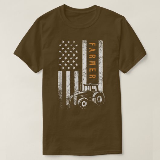 Bauer American Flag Design Farm T-Shirt (Design vorne)