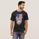 Bauer American Flag Retro Farm Tractor Usa Pat T-Shirt (Vorne ganz)