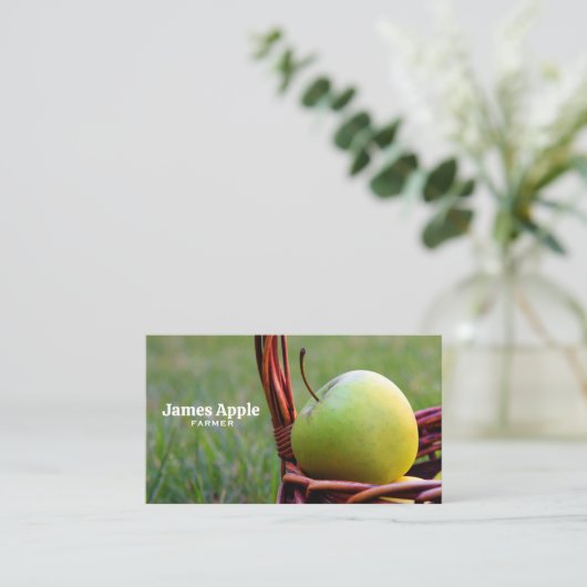 Bauer, Äpfel Visitenkarte (Stehend Vorderseite)