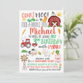 Bauer Aquarell Geburtstag Einladung (Stehend Vorderseite)