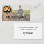 Bauer Arbeiten an Kulturpflanzen | Traktor Visitenkarte (Vorne/Hinten)