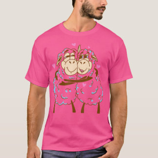 Bauer auf dem Bauernhof Jungen Mädchen hören in Li T-Shirt