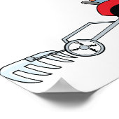 Bauer auf einem Traktorenplakat Poster (Ecke)