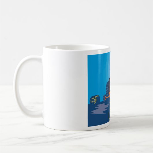 Bauer auf einem Zugfahrzeug Kaffeetasse (Links)