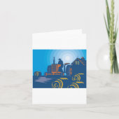 Bauer auf einem Zugfahrzeug Karte (Vorderseite)