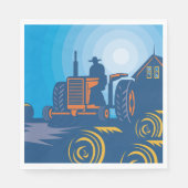 Bauer auf einem Zugfahrzeug Serviette (Vorderseite)