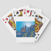 Bauer auf einem Zugfahrzeug Spielkarten (Rückseite)