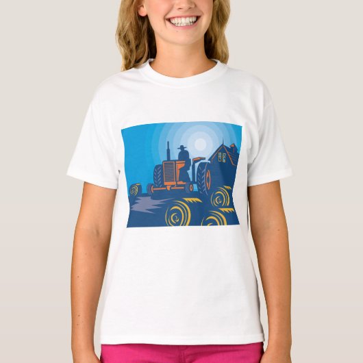 Bauer auf einem Zugfahrzeug T-Shirt (Vorderseite)