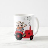Bauer auf einer Traktor-Tasse Kaffeetasse (VorderseiteRechts)