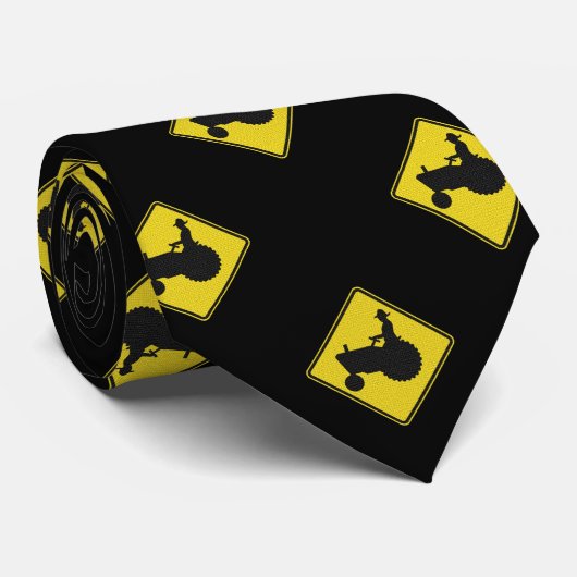 Bauer auf Traktor-Diamant-Form-Zeichen Krawatte (Gerollt)