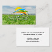 Bauer auf Zugmaschine | Ackerland Visitenkarte (Vorne/Hinten)