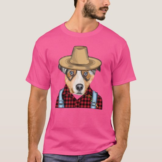 Bauer Australian Shepherd Farm Dog T-Shirt (Vorderseite)