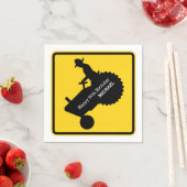 Bauer Autofahrer Straßenschild Personalisiert Serviette (Beispiel)