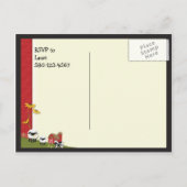 Bauer Baby Geburtstag Einladung Postkarte (Rückseite)
