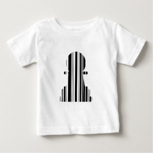 BAUER-BARCODE-Schachfigurenmuster-Design Baby T-shirt