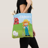 Bauer Barn Girl Kid ist Personalisiert Tasche (Von Nahem)