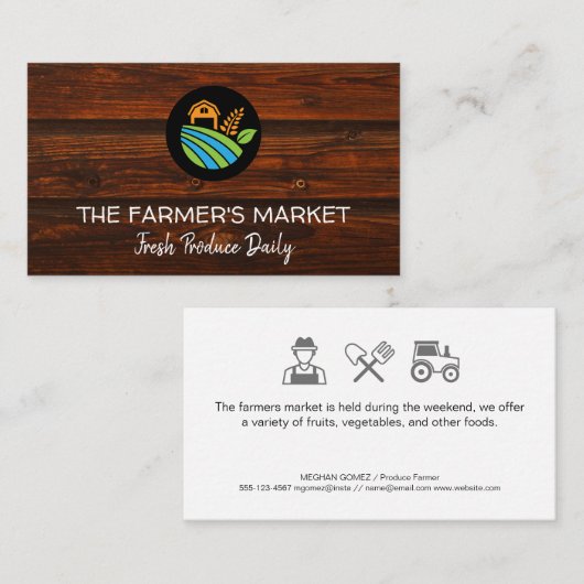 Bauer | Bauernsymbol Visitenkarte (Vorne/Hinten)