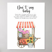 Bauer Blume Markt Babydusche - Sagen Sie nicht, Ba Poster (Vorne)