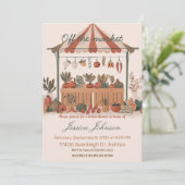 Bauer Brautparty laden Sie aus dem Markt ein Einladung (Stehend Vorderseite)