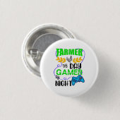 Bauer by Day Gamer by Night, Bauer Gaming Button (Vorne & Hinten)