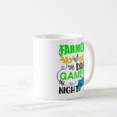 Bauer by Day Gamer by Night Kaffeetasse (VorderseiteRechts)