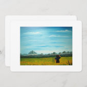 Bauer Canola Farm Wedding Einladung (Vorne/Hinten)