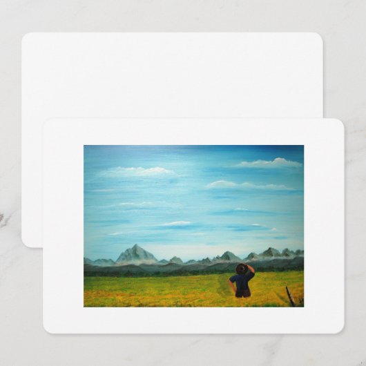 Bauer Canola Farm Wedding Einladung (Vorne/Hinten)