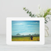 Bauer Canola Farm Wedding Einladung (Stehend Vorderseite)